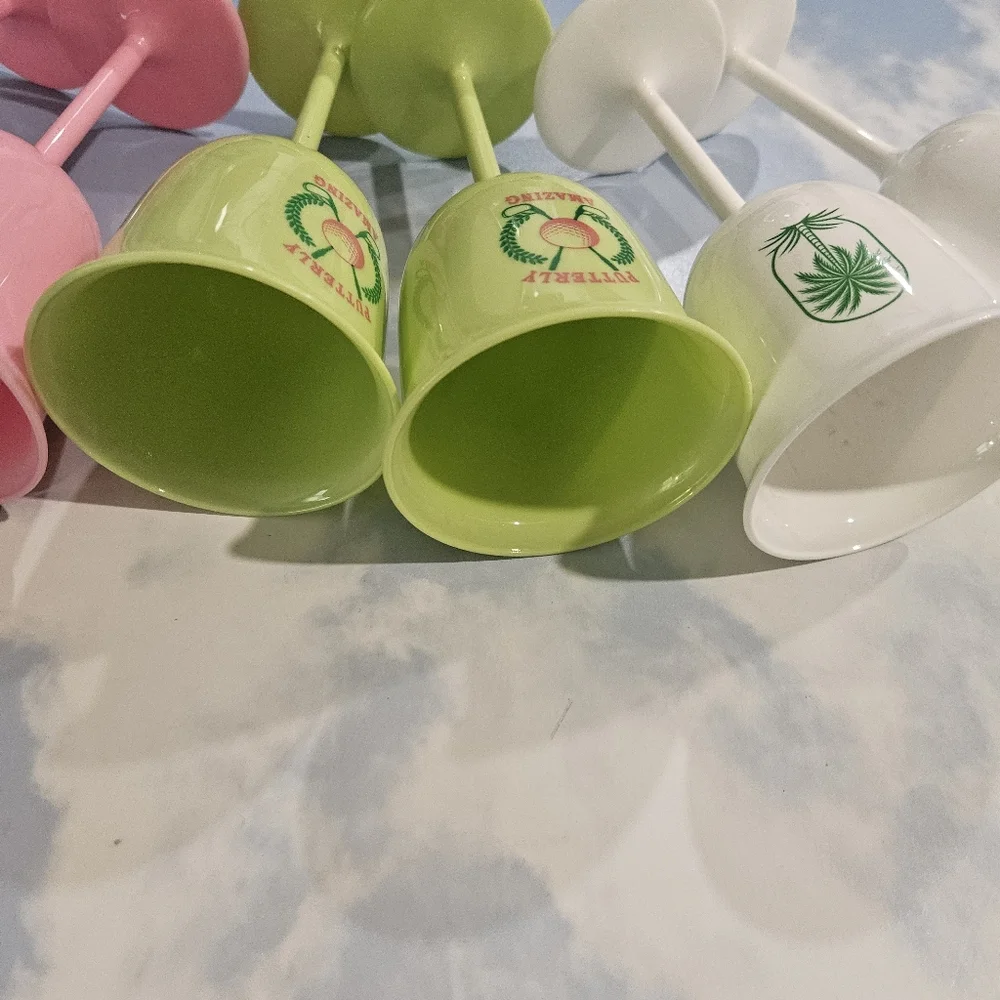 Target Set of Colorful Golf & Tennis BPA Free Plastic Chalices Limited Edtion